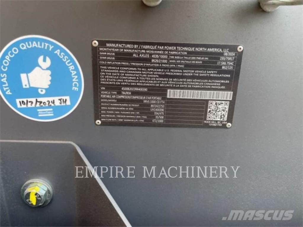 Atlas Copco XRVS1000CD Kompresörler
