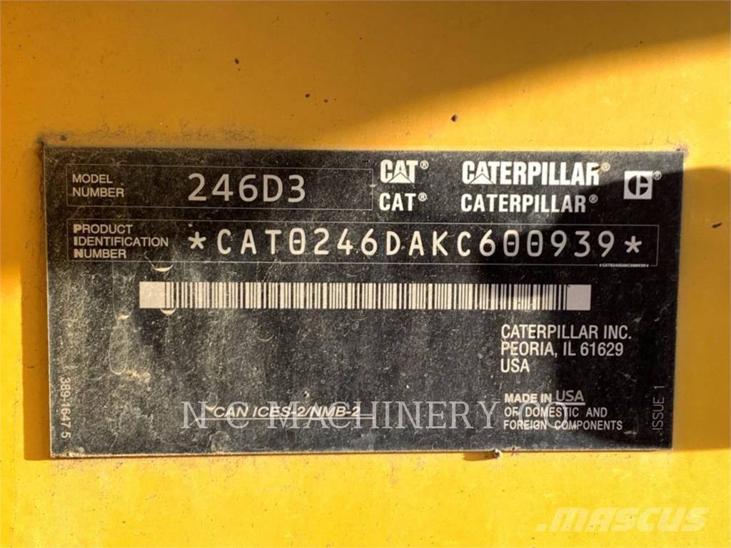 CAT 246D3 H3CB Skid steer loderler