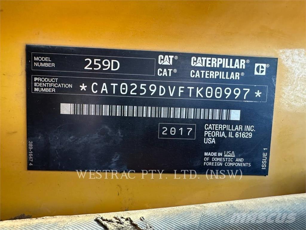 CAT 259D Paletli yükleyiciler