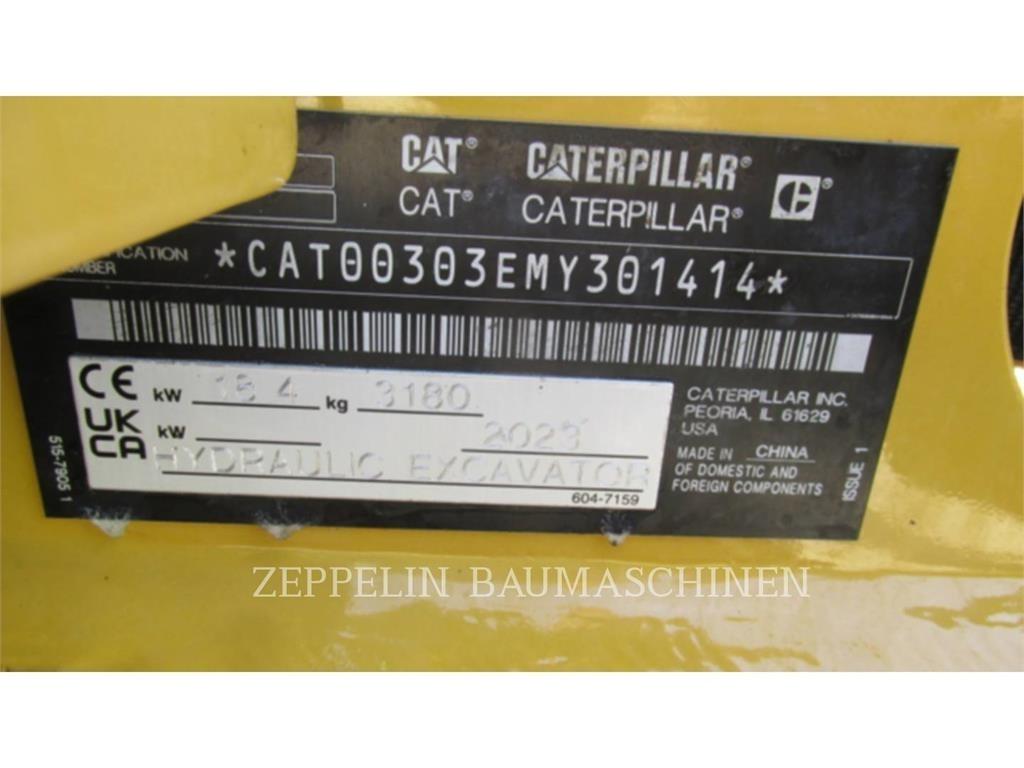 CAT 303CR-07A Paletli ekskavatörler
