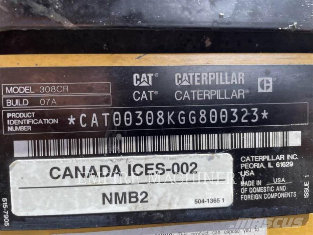 CAT 308-07 Paletli ekskavatörler