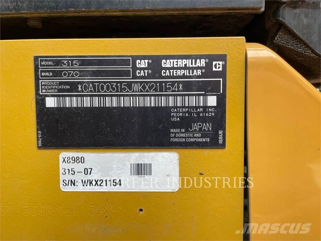 CAT 315-07 Paletli ekskavatörler