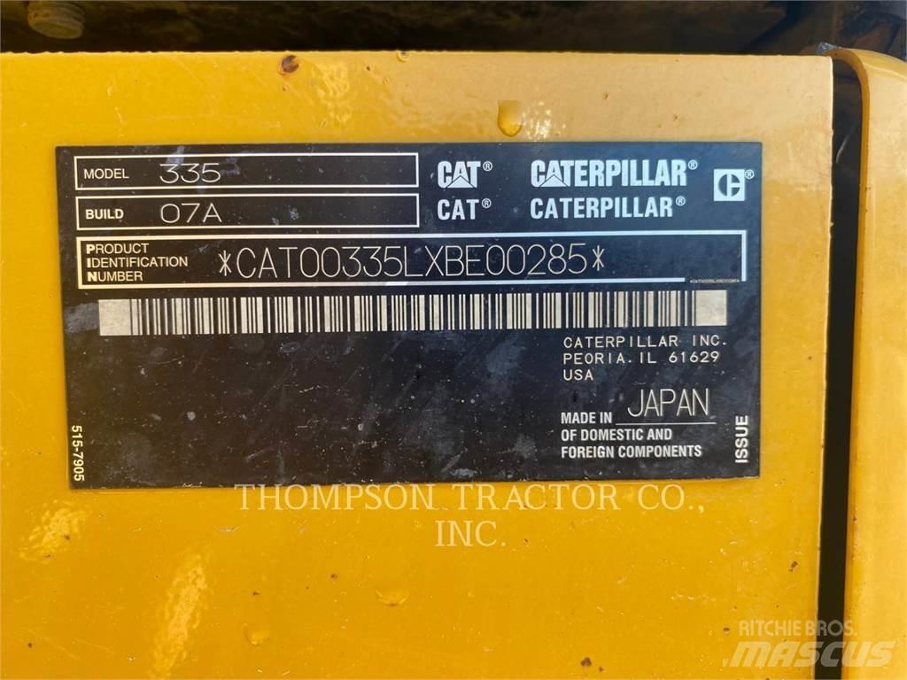 CAT 335 Paletli ekskavatörler