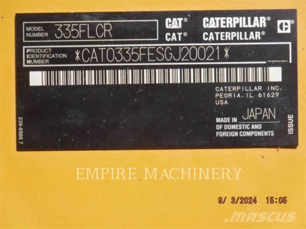 CAT 335FL P Paletli ekskavatörler