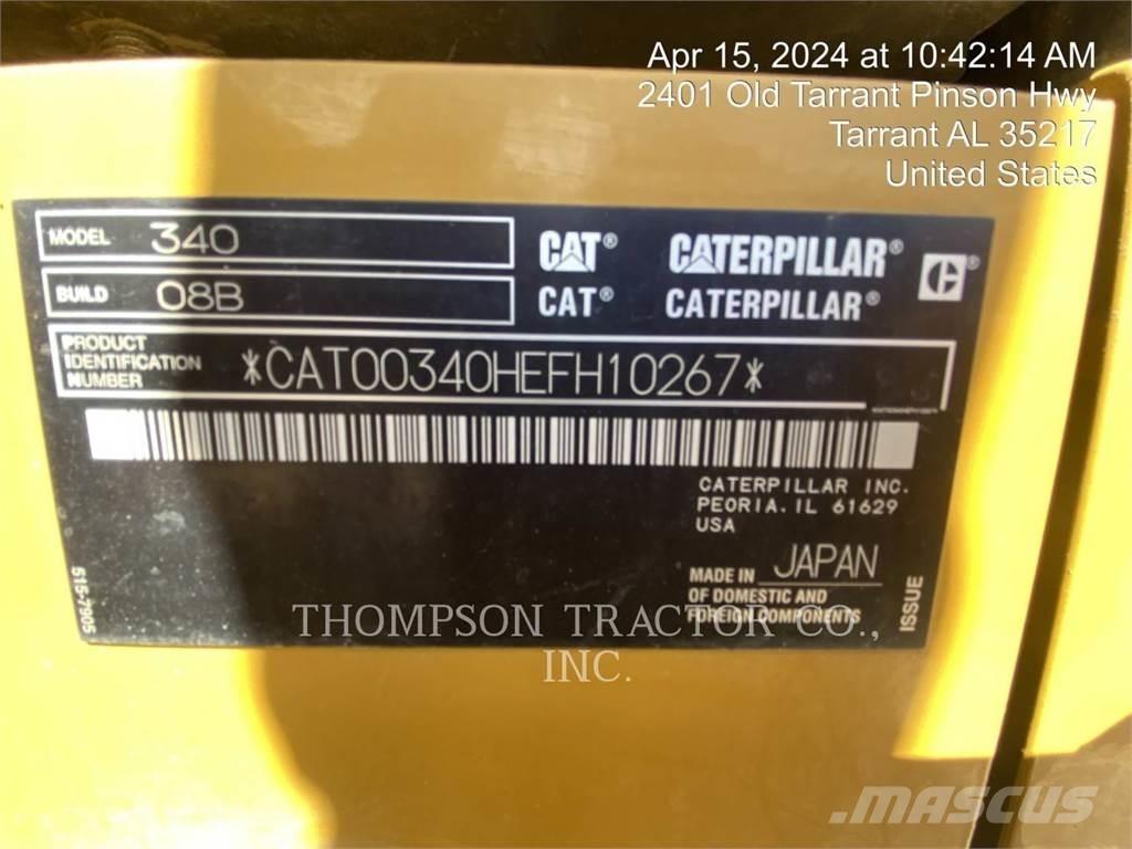 CAT 340 Paletli ekskavatörler
