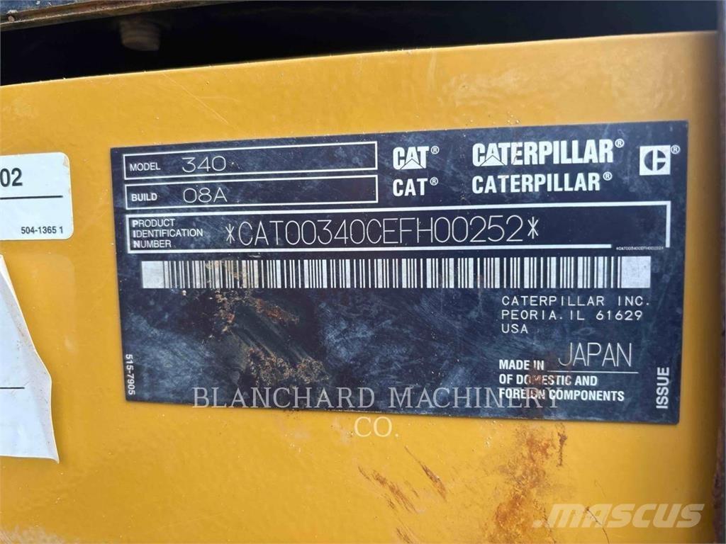CAT 340 Paletli ekskavatörler