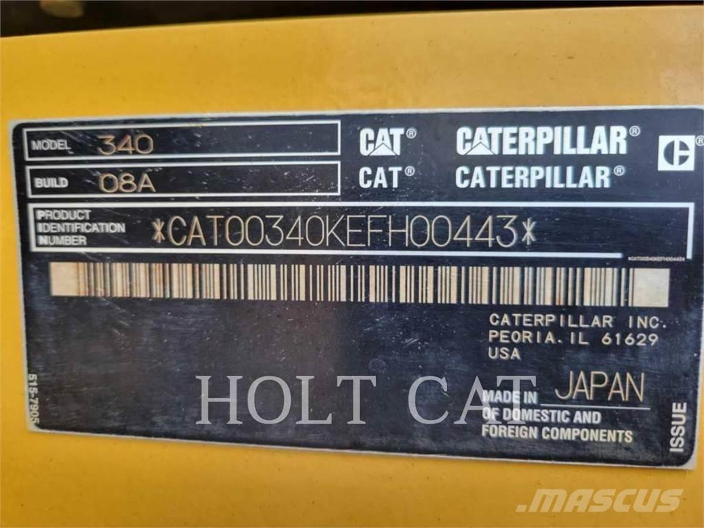 CAT 340 12 TC Paletli ekskavatörler