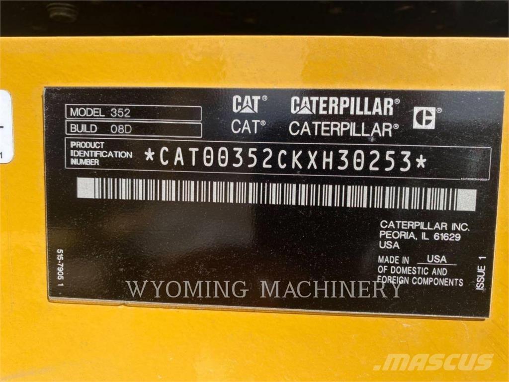 CAT 352 Paletli ekskavatörler