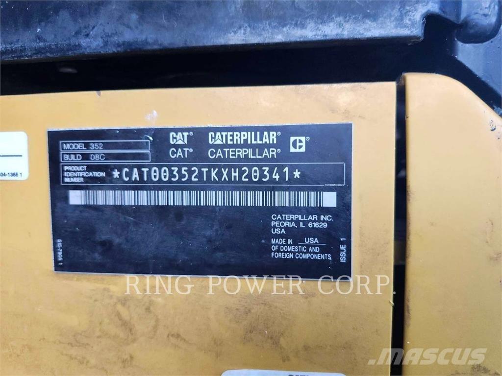 CAT 352EW Paletli ekskavatörler