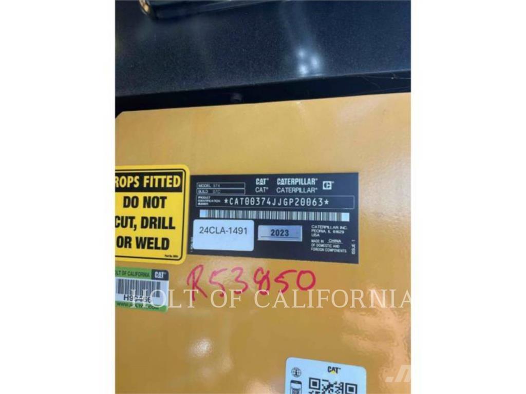 CAT 374 2D MSX Paletli ekskavatörler