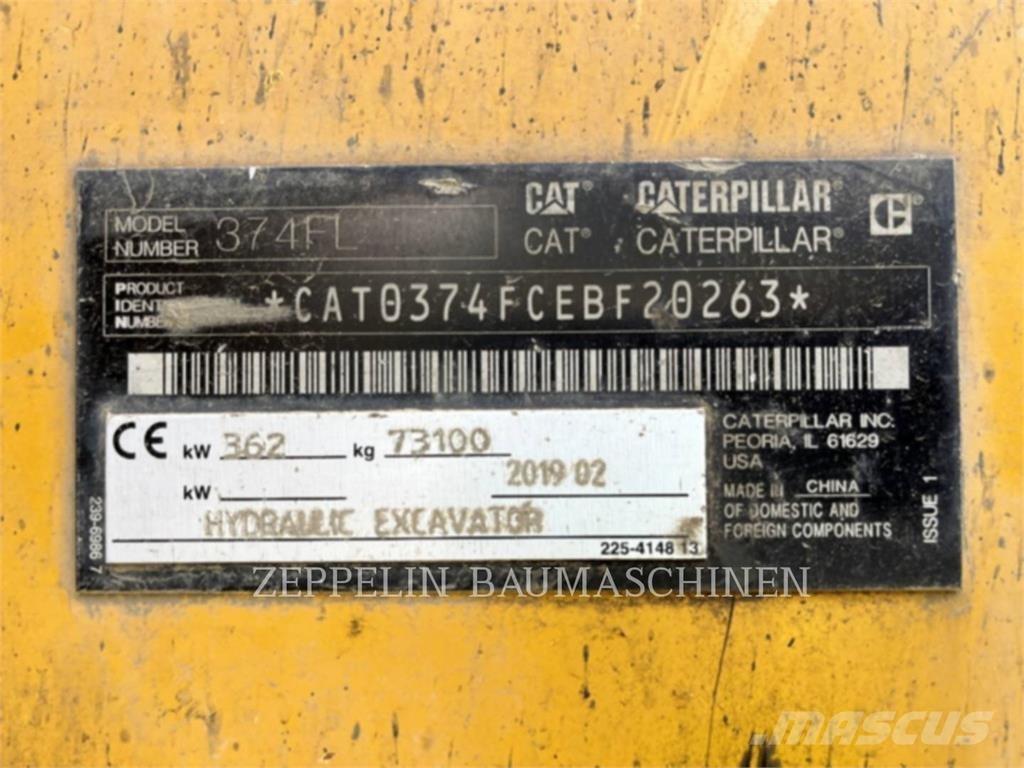 CAT 374FL Paletli ekskavatörler