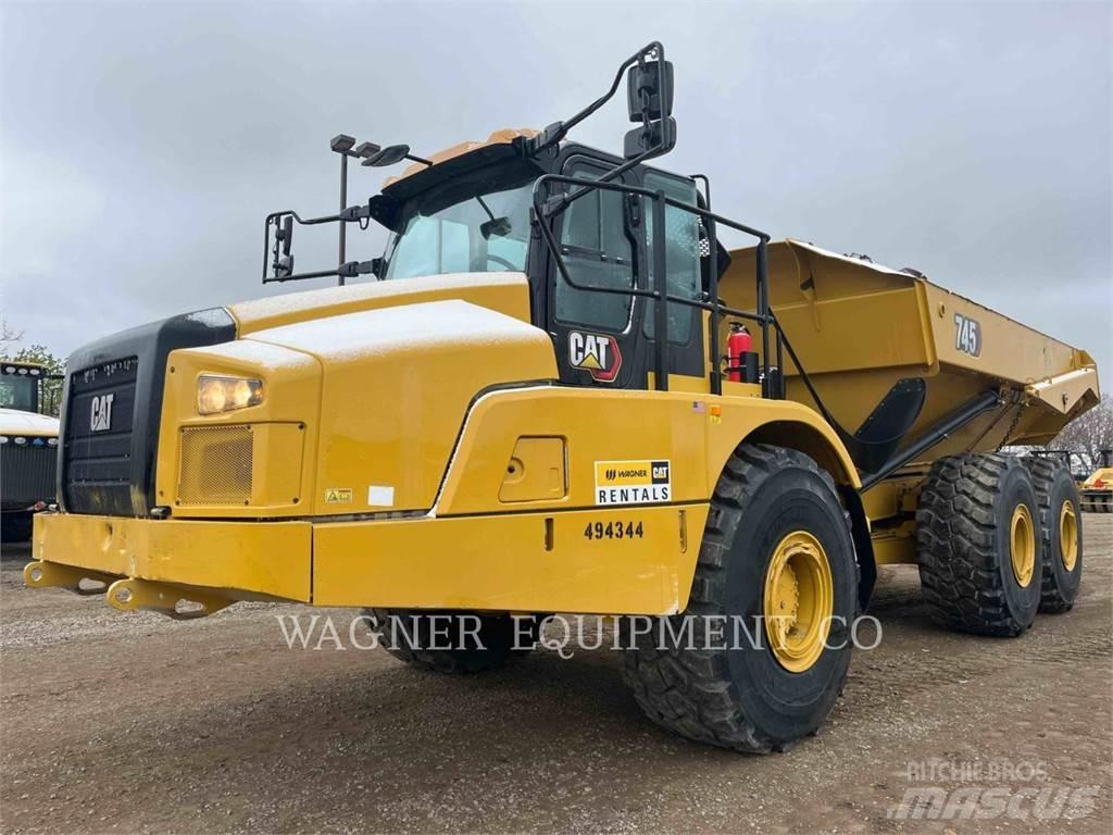 CAT 745 Belden kirma kaya kamyonu