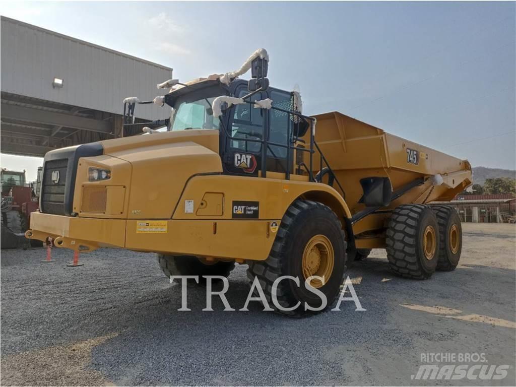 CAT 745 Belden kirma kaya kamyonu