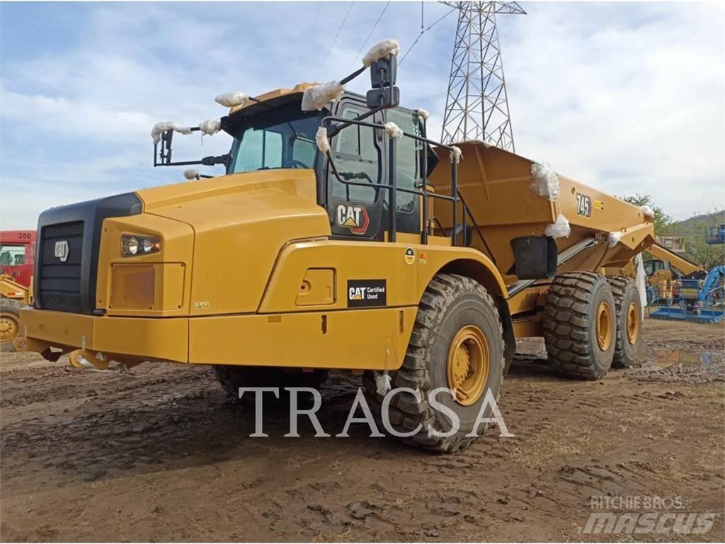 CAT 745 Belden kirma kaya kamyonu