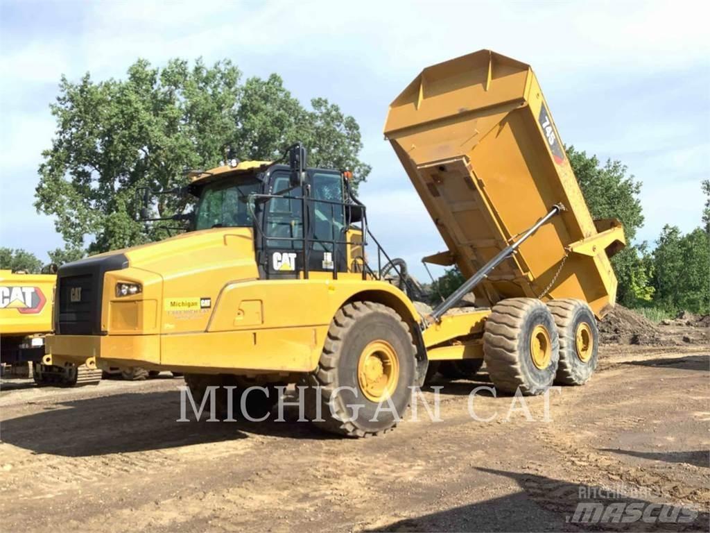 CAT 745 T Belden kirma kaya kamyonu