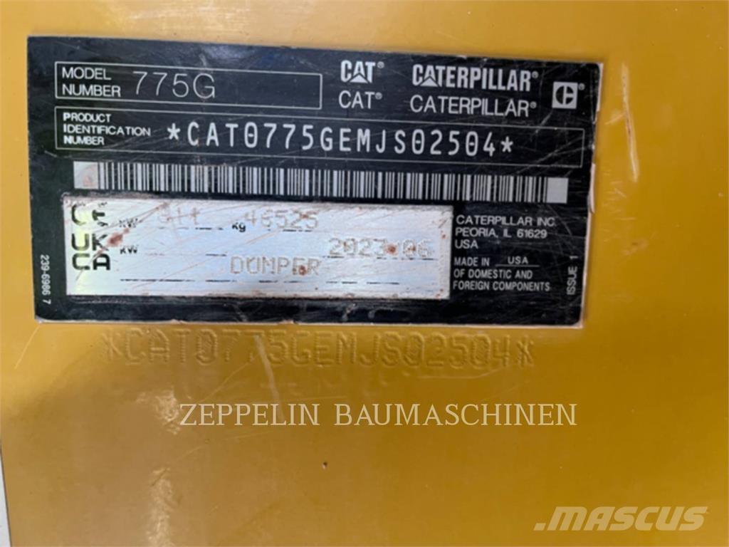 CAT 775G Belden kirma kaya kamyonu