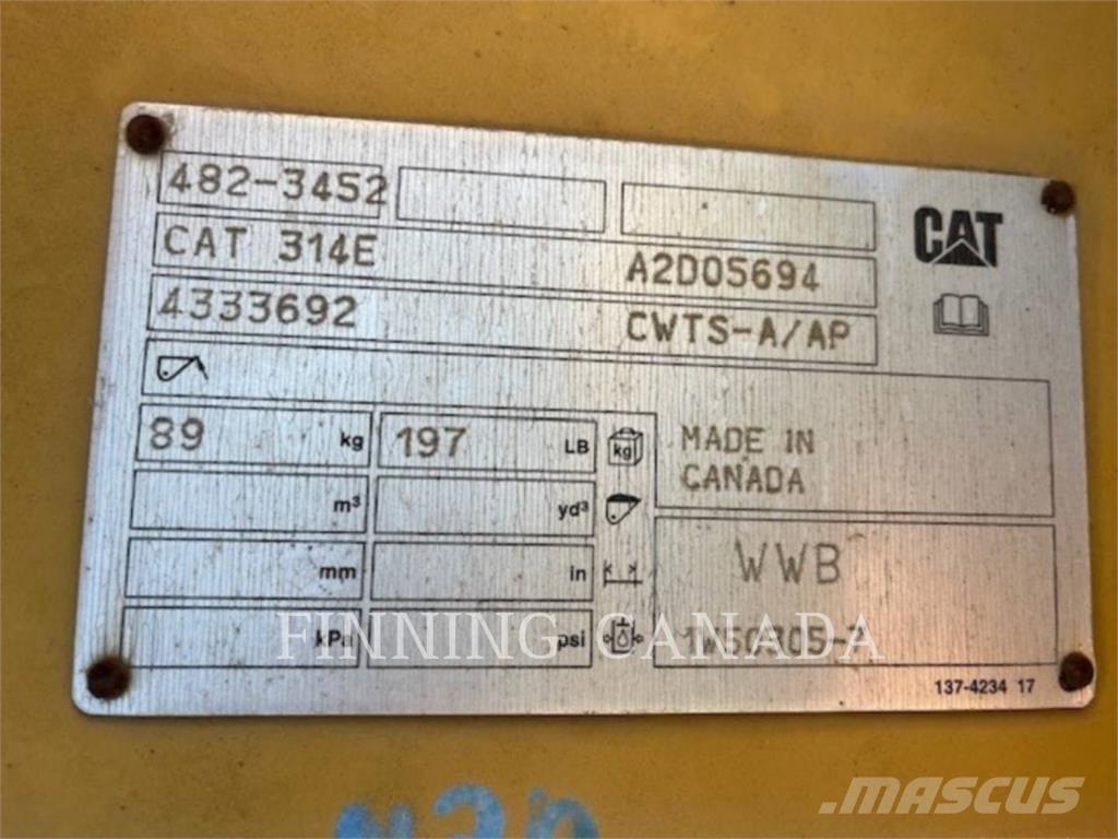 CAT ATTACHMENTS 314E Quick connectors