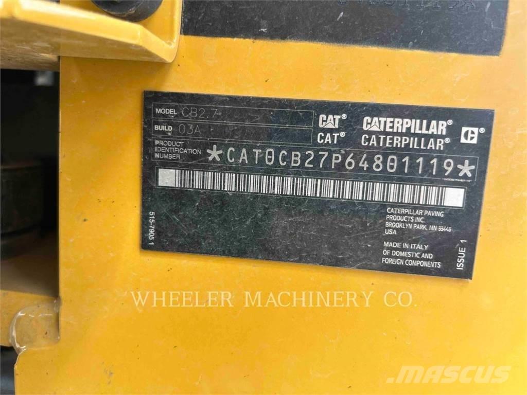 CAT CB2.7 Çift tamburlu silindirler