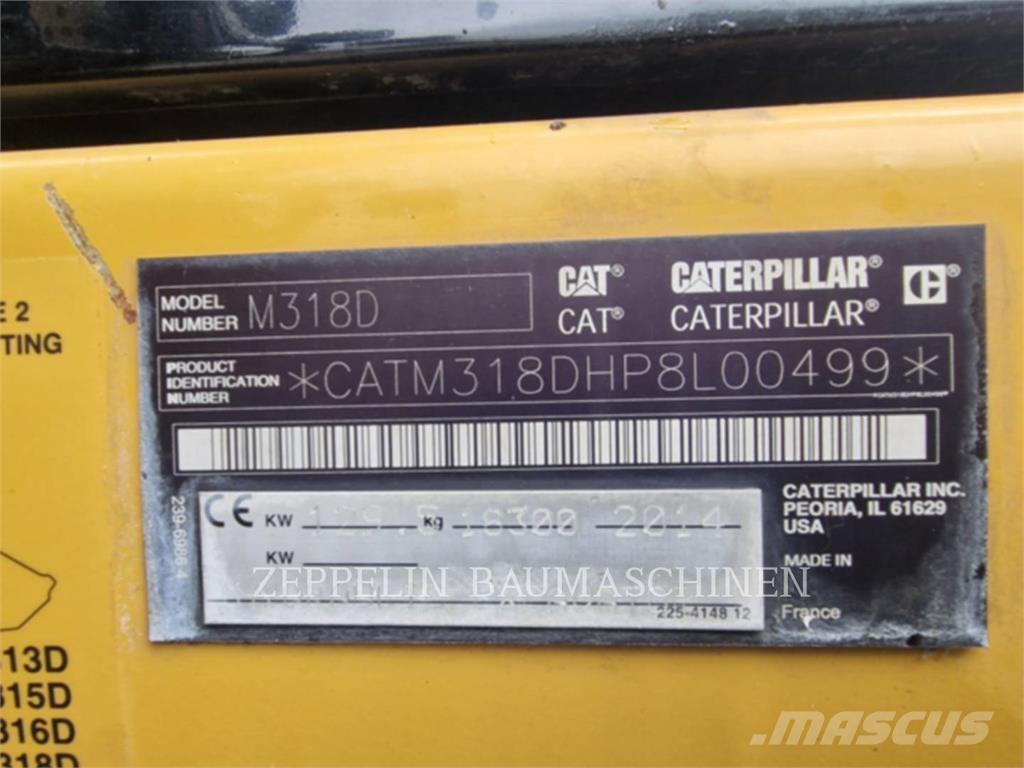 CAT M318D Lastik tekerli ekskavatörler
