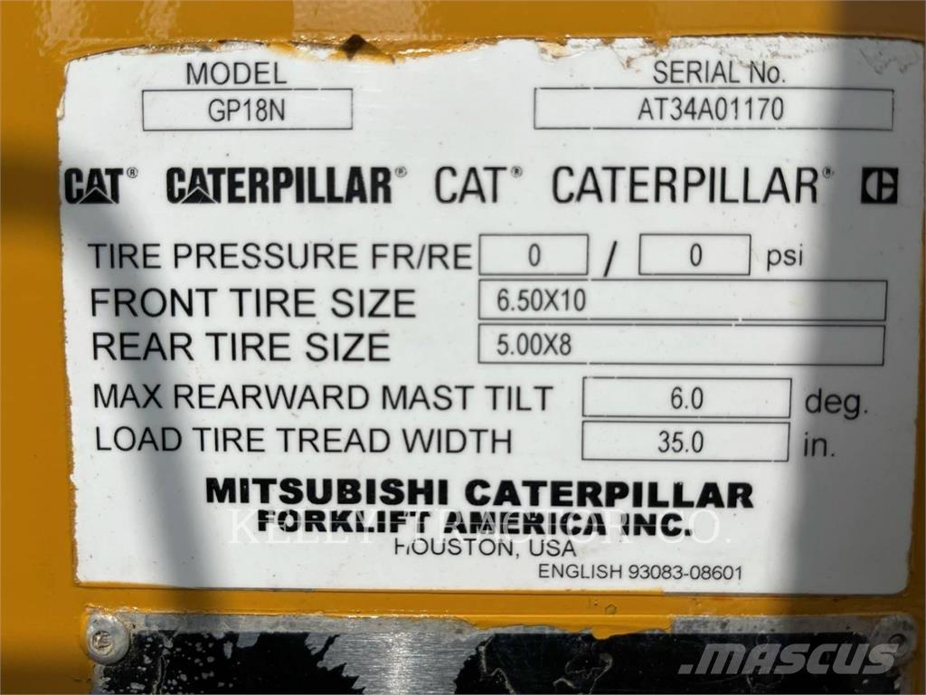 CAT MCFGP18N5 LPG'li forkliftler