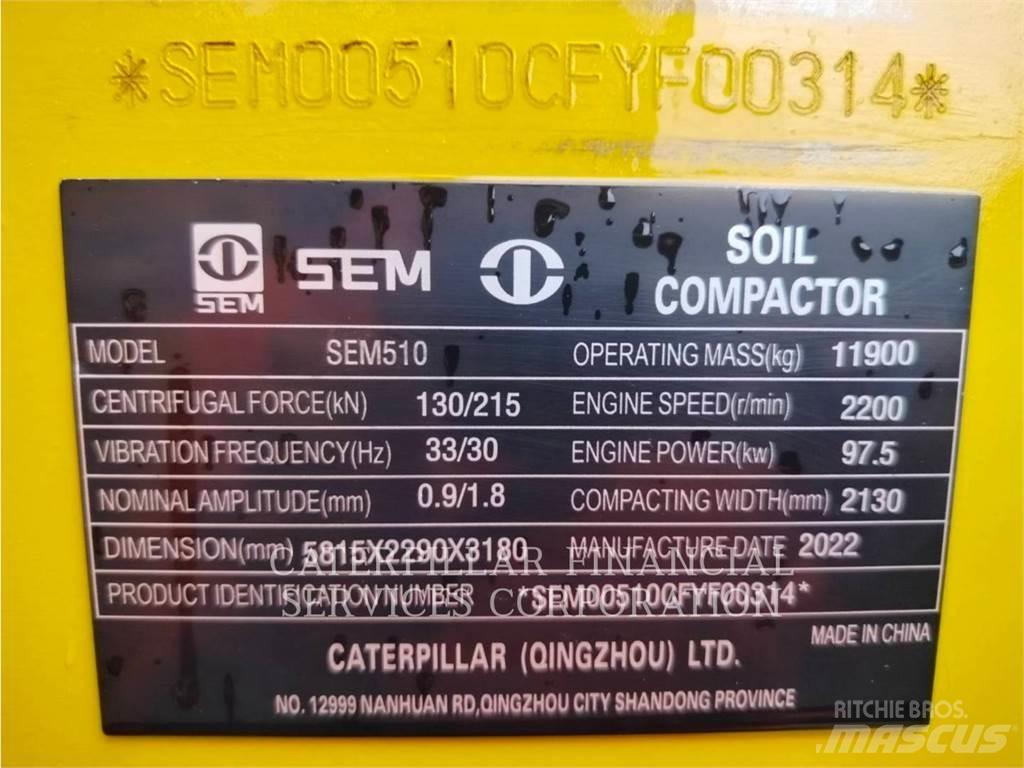 CAT SEM510 Tek tamburlu silindirler