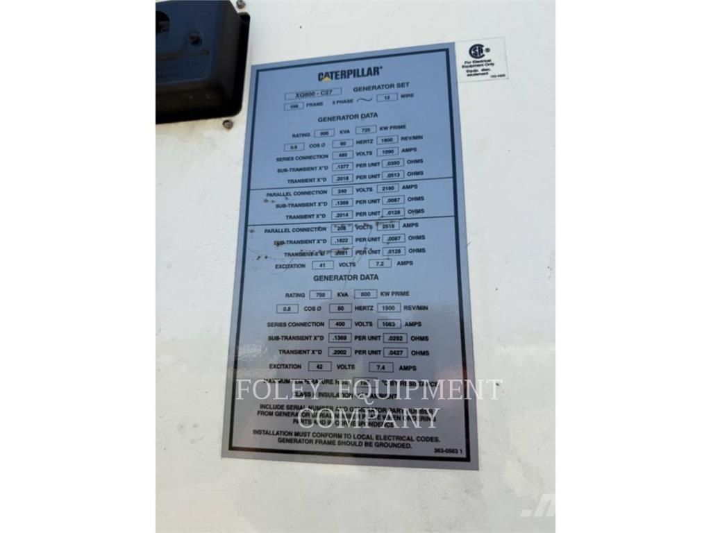 CAT XQ800 Diğer Jeneratörler