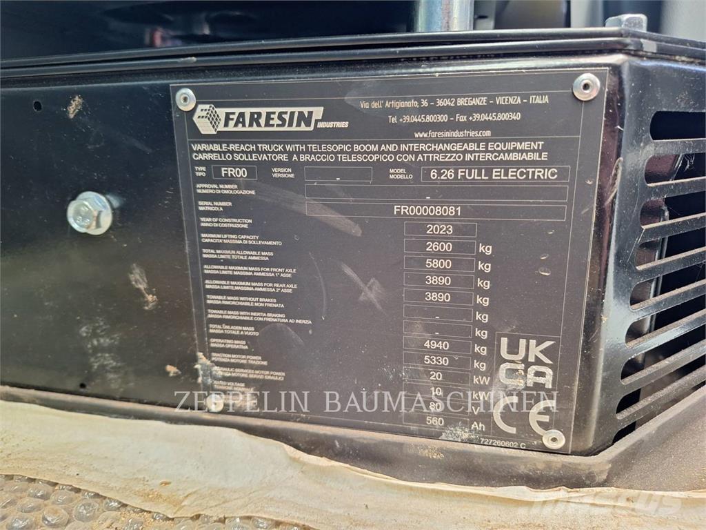Faresin 6.26E Teleskopik yükleyiciler