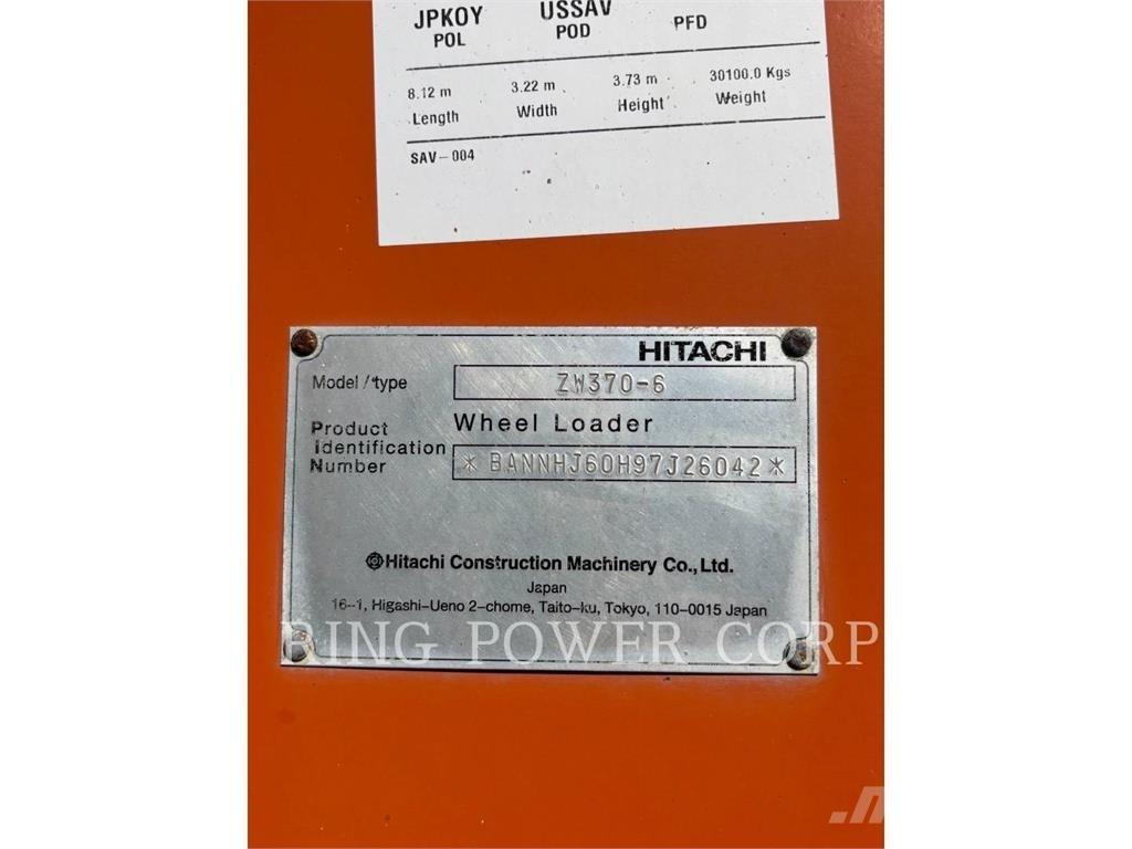 Hitachi ZW3706-6 Tekerlekli yükleyiciler