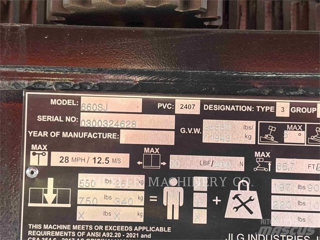 JLG 660SJ Körüklü personel platformları