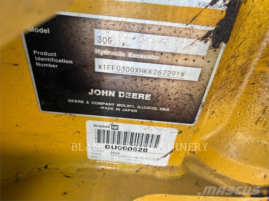 John Deere 30G Paletli ekskavatörler