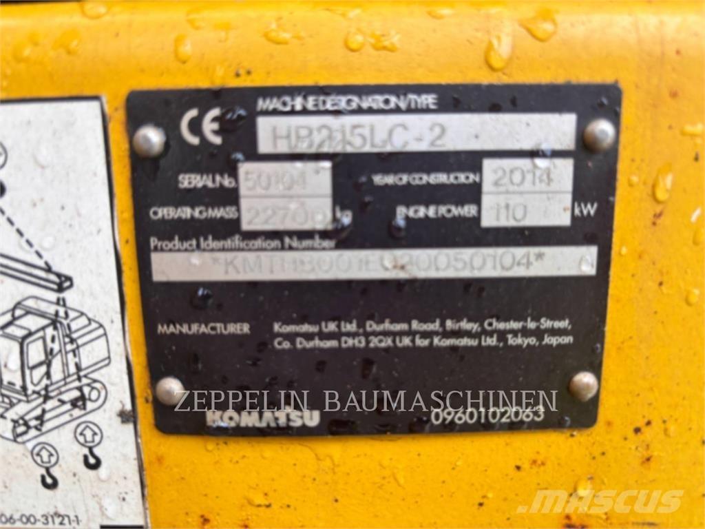 Komatsu HB215LC-2 Paletli ekskavatörler