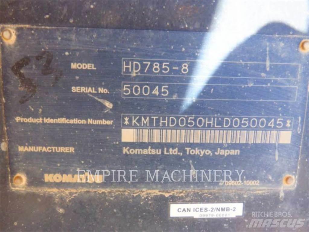 Komatsu HD785-8 Belden kirma kaya kamyonu