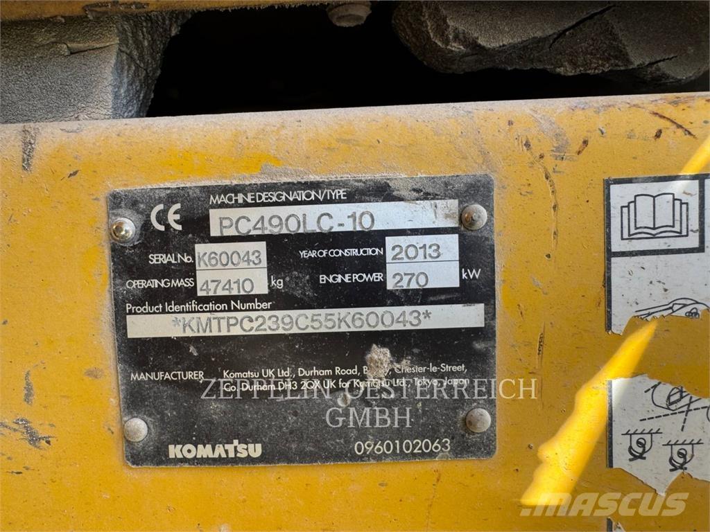 Komatsu PC490LC-10 Paletli ekskavatörler