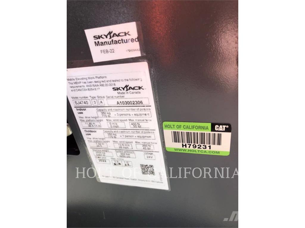 Skyjack SCISSOR40E Makasli platformlar