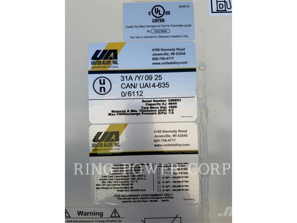 United 1250 GALLON Diger