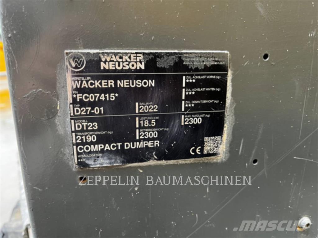 Wacker DT23 Belden kirma kaya kamyonu