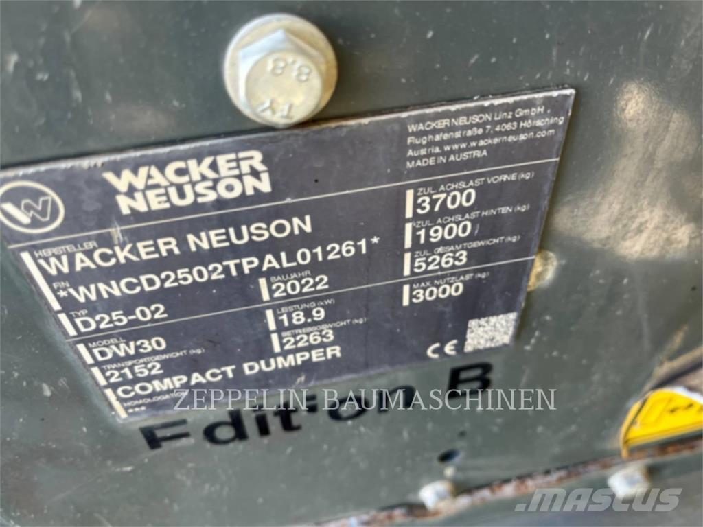 Wacker DW30 Belden kirma kaya kamyonu
