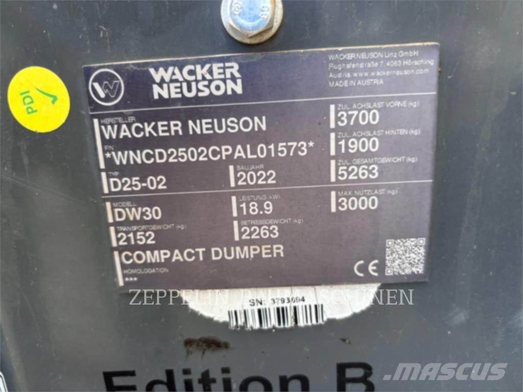 Wacker DW30 Belden kirma kaya kamyonu