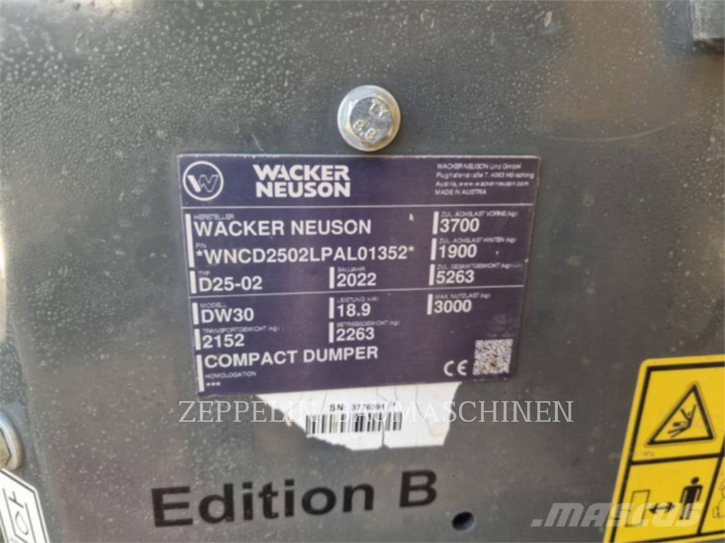 Wacker DW30 Belden kirma kaya kamyonu