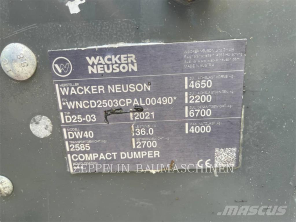 Wacker DW40 Belden kirma kaya kamyonu