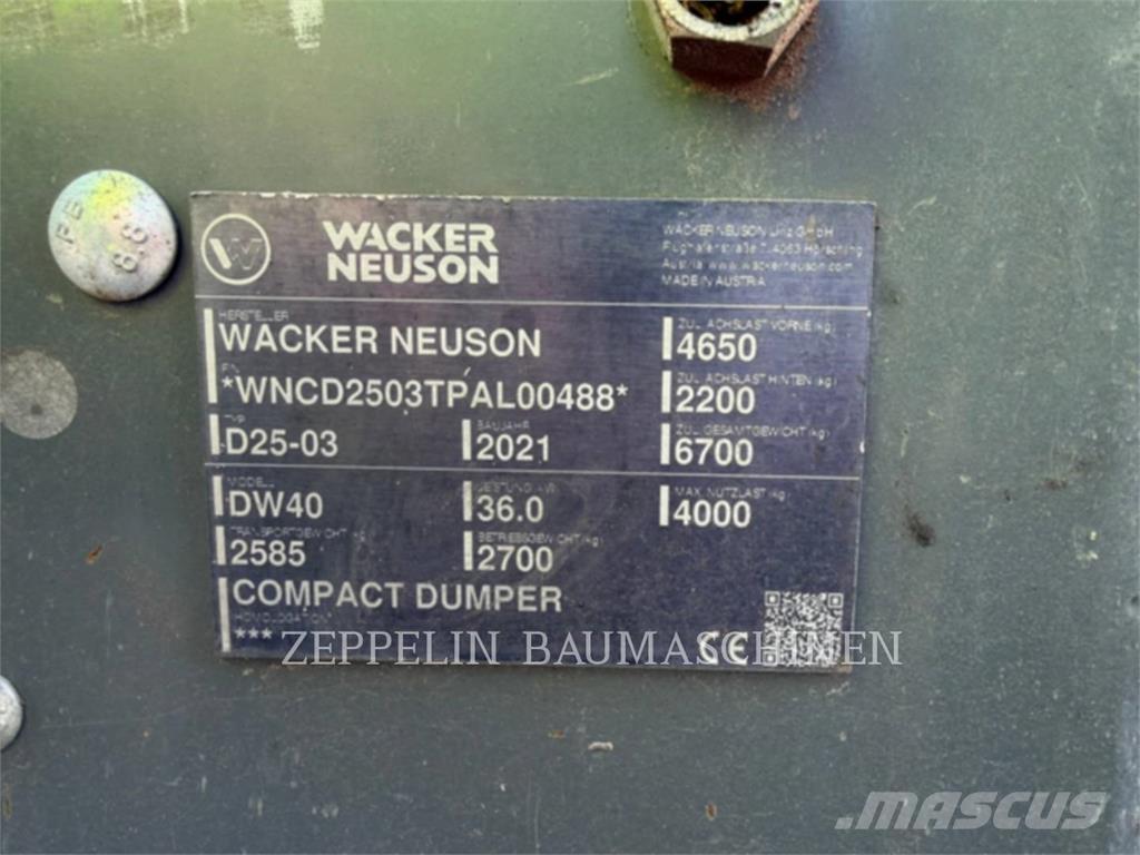 Wacker DW40 Belden kirma kaya kamyonu