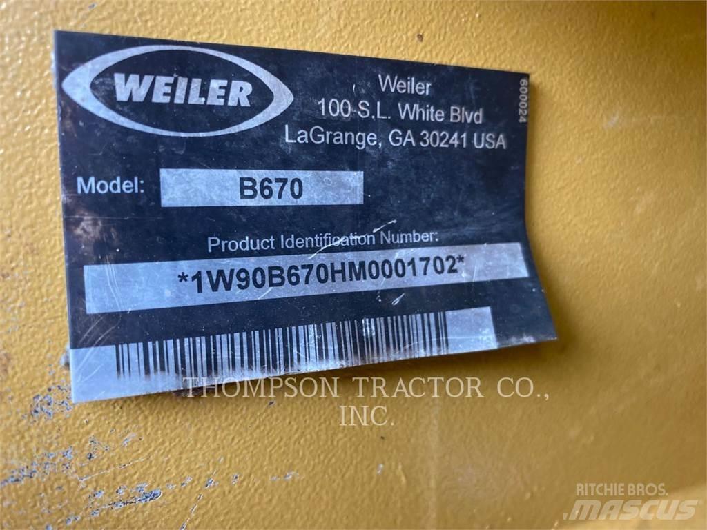 Weiler B670 Ağaç kesici istifleyiciler