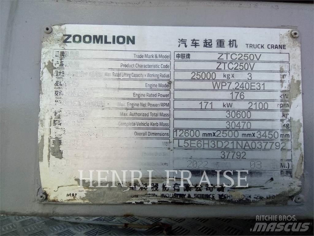Zoomlion ZTC250V31 Yol-Arazi Tipi Vinçler (AT)