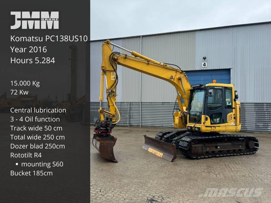 Komatsu PC 138 US-10 Paletli ekskavatörler