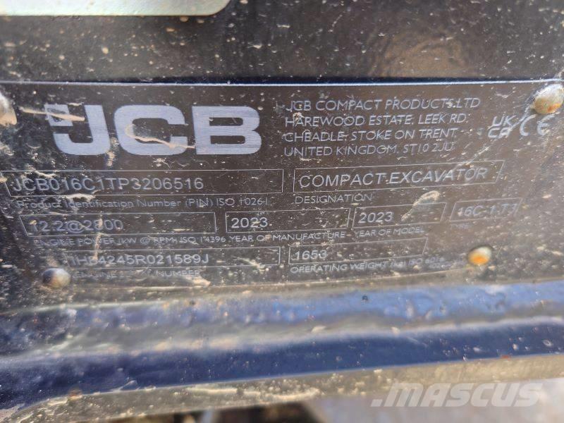 JCB 16 C-1 Mini ekskavatörler, 7 tona dek