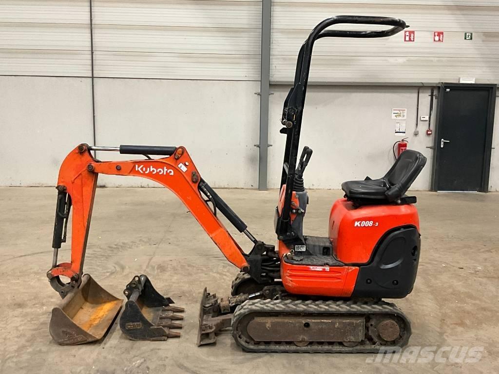 Kubota K 008-3 Mini ekskavatörler, 7 tona dek