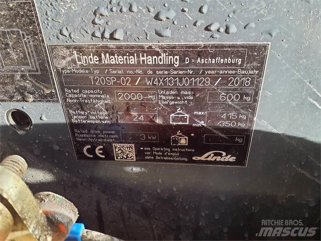 Linde T20SP kurz Düsük seviye kaldirici