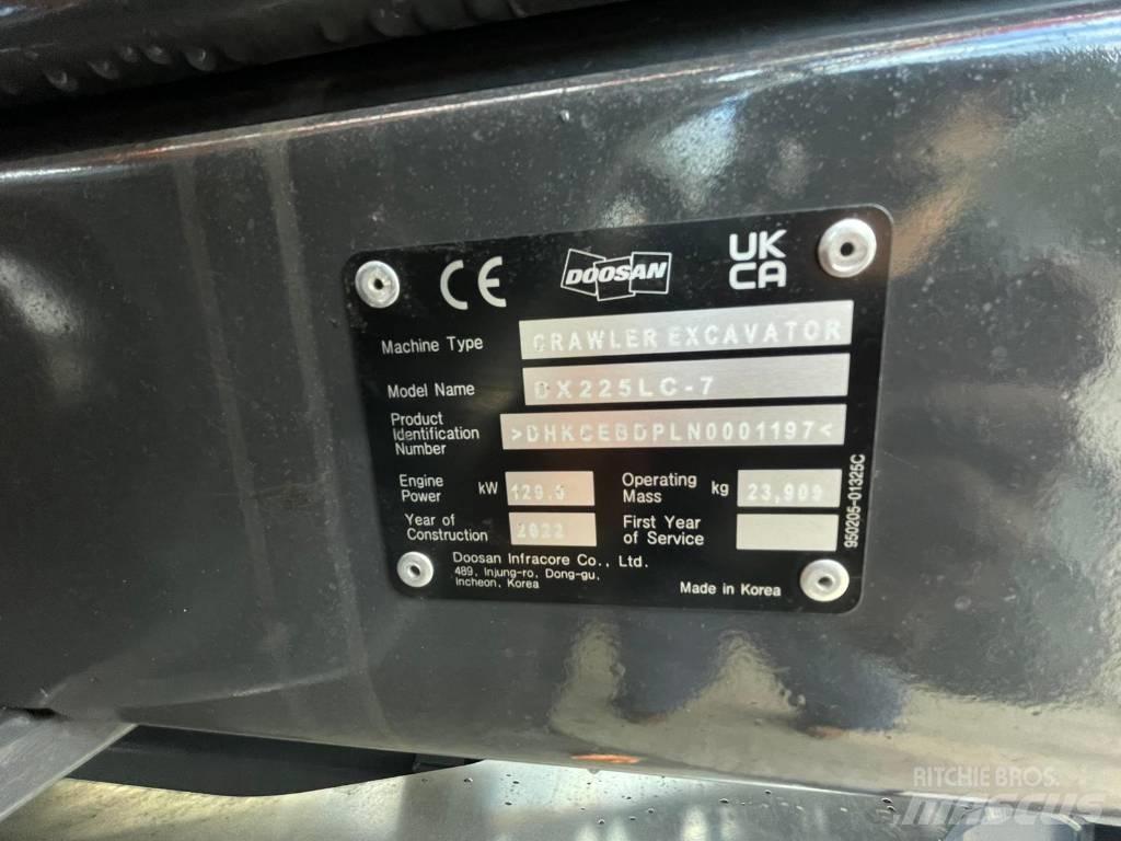 Doosan DX225LC-7 Paletli ekskavatörler