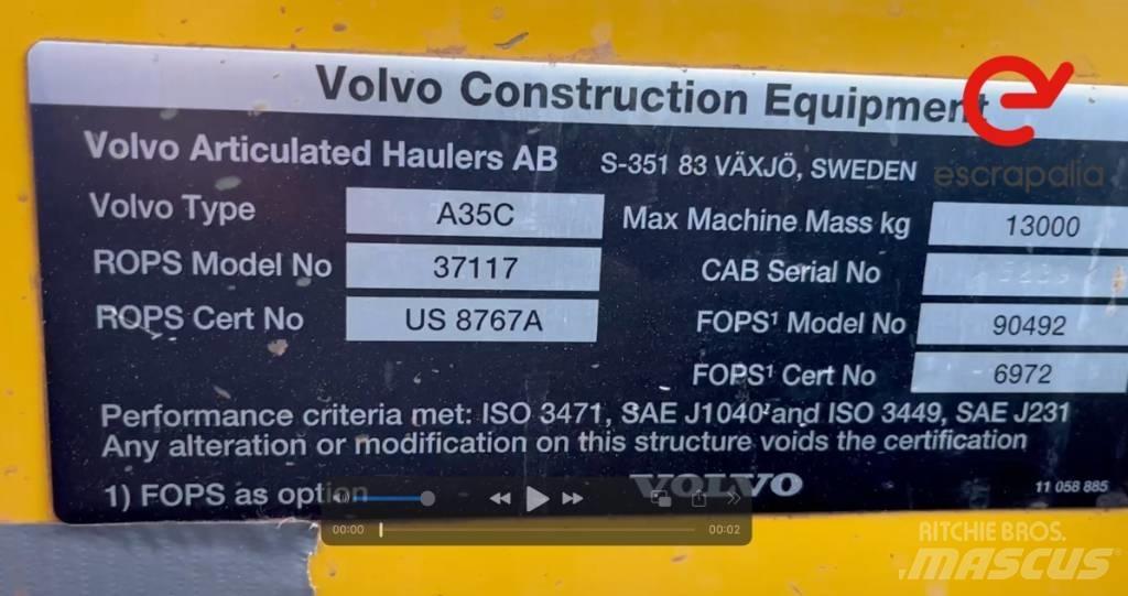 Volvo A 35 C Belden kirma kaya kamyonu