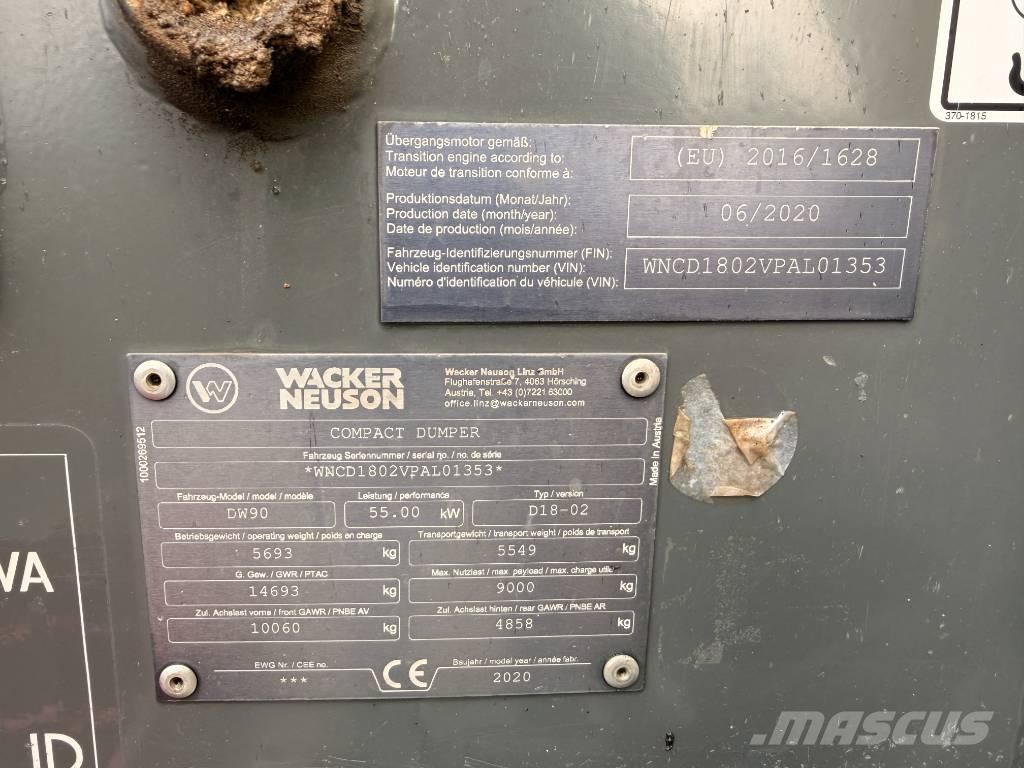 Wacker Neuson DW90 Belden kirma kamyonlar